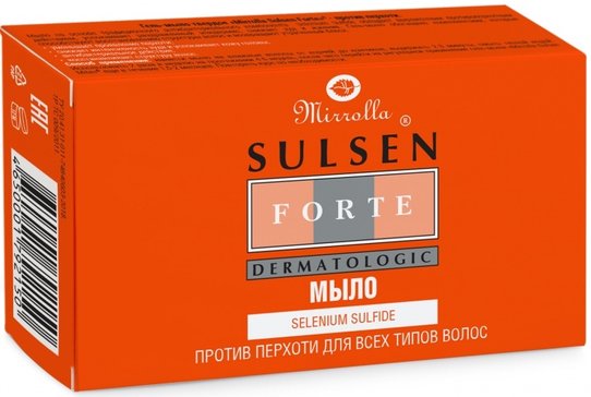 Mirrolla Сульсен Форте, 2%, мыло твердое, 100 г, 1 шт, для всех типов волос фото