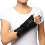 КРЕЙТ Бандаж на лучезапястный сустав с фиксацией первого пальца правый, универсальный, 1 шт, черный, арт. F-206 фото