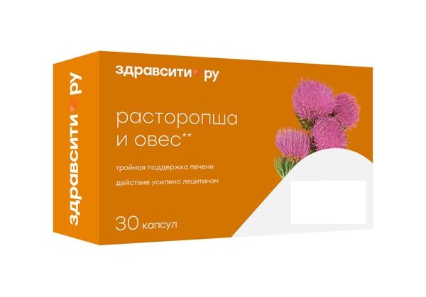 Здравсити Комплекс экстрактов расторопши и овса, капсулы, 30 шт. фото