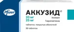 Аккузид, 25 мг+20 мг, таблетки, покрытые пленочной оболочкой, 30 шт. фото
