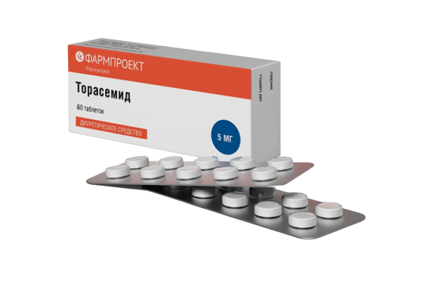 Торасемид, 5 мг, таблетки, 60 шт. фото