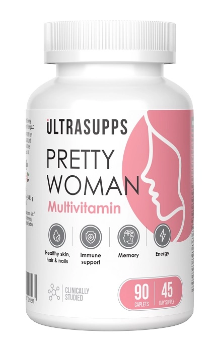 Ультрасаппс Pretty Woman Multivitamin витаминно-минеральный комплекс для женщин, каплеты, 90 шт. фото