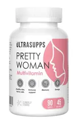 Ультрасаппс Pretty Woman Multivitamin витаминно-минеральный комплекс для женщин, каплеты, 90 шт. фото 