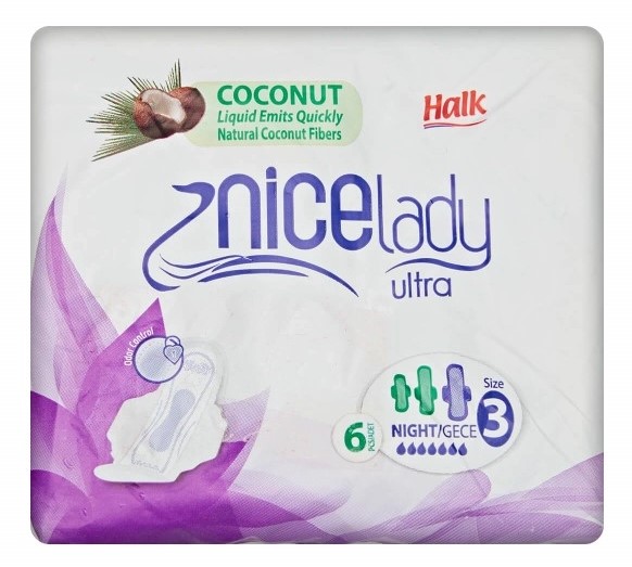 Nicelady Ultra Night Прокладки женские гигиенические, прокладки гигиенические, 6 шт, 7 капель фото