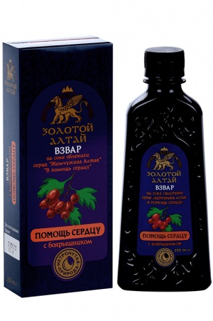 Золотой Алтай Взвар Помощь сердцу на соке облепихи с боярышником, 250 мл, 1 шт. фото