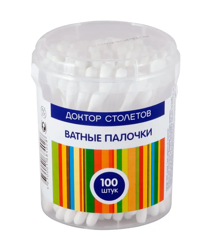 Доктор Столетов Ватные палочки, 100 шт. фото