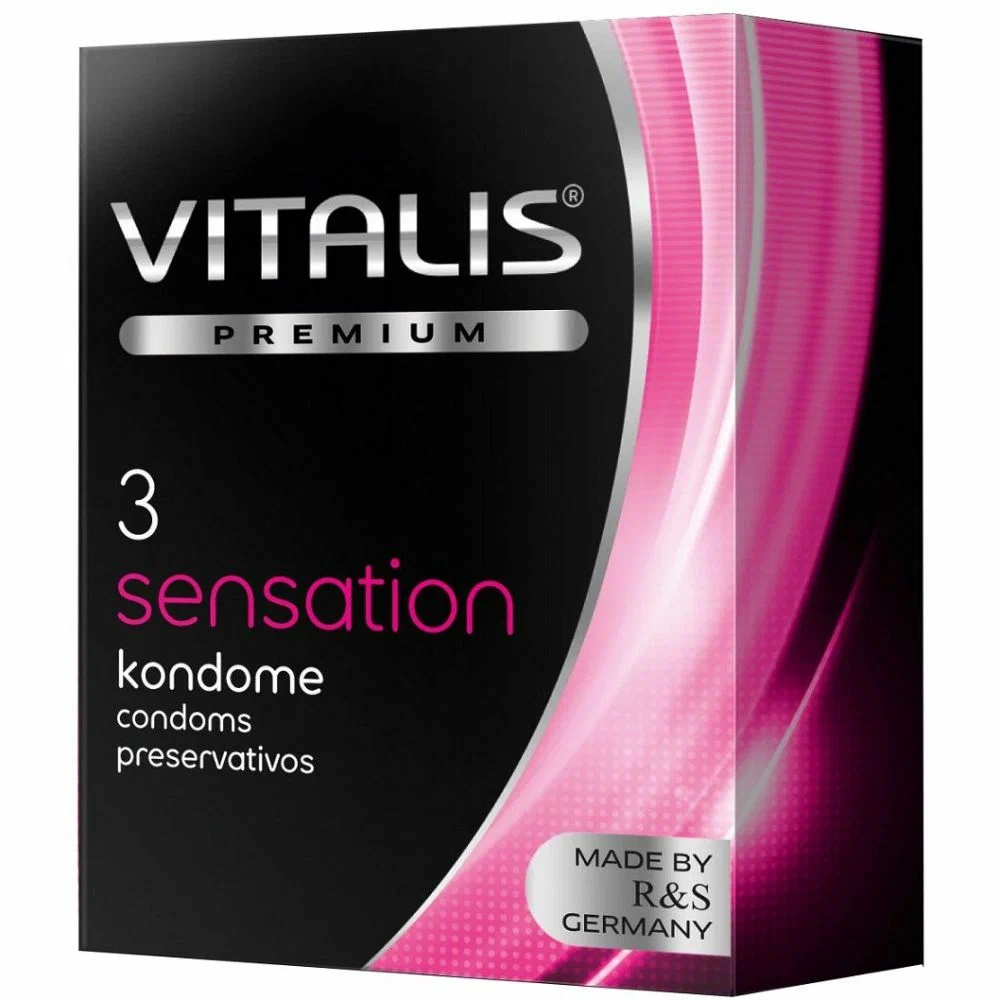 Vitalis Premium Sensation Презервативы с пупырышками и кольцами, презервативы, 3 шт. фото