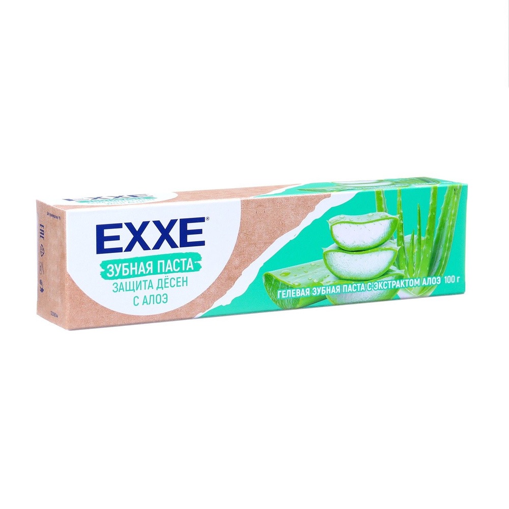 EXXE гелевая зубная паста Защита десен, зубная паста, 100 г, 1 шт, с алоэ фото
