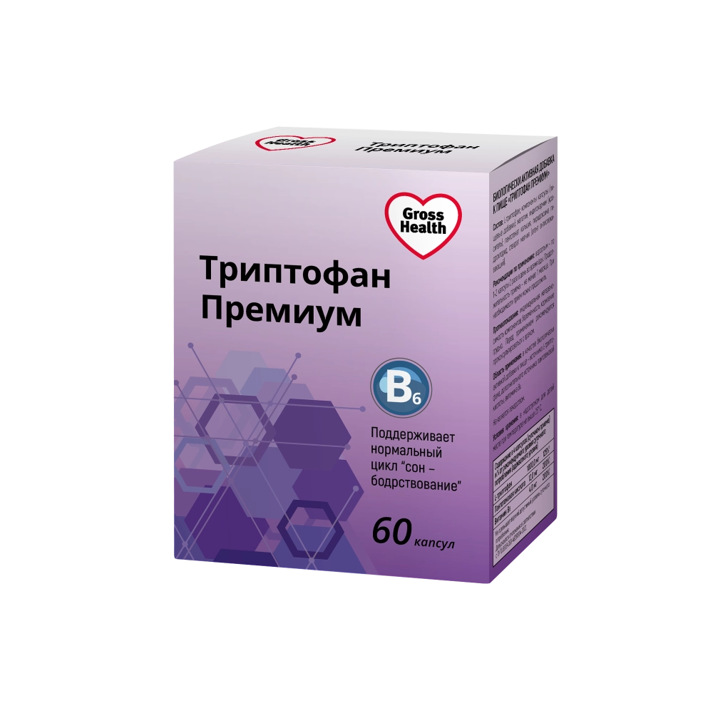 Gross Health Триптофан Премиум, капсулы, 60 шт. фото