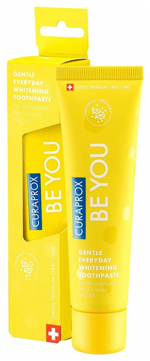 Curaprox Be You отбеливающая Зубная паста, паста зубная, 60 мл, 1 шт, грейпфрут + бергамот фото