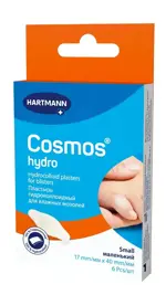 Cosmos Hydro-Active Пластырь мозольный на палец, 17 мм х 40 мм, пластырь в комплекте, 6 шт, от влажных мозолей фото