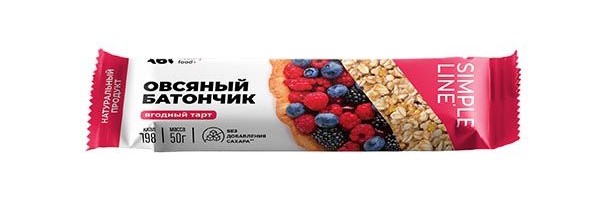 АВС Хэлси Фуд Батончик овсяный Ягодный тарт с малиной и ароматом лесных ягод, 50 г, 1 шт. фото