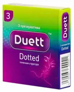Презервативы Duett Dotted, 3 шт, с точечной структурой фото