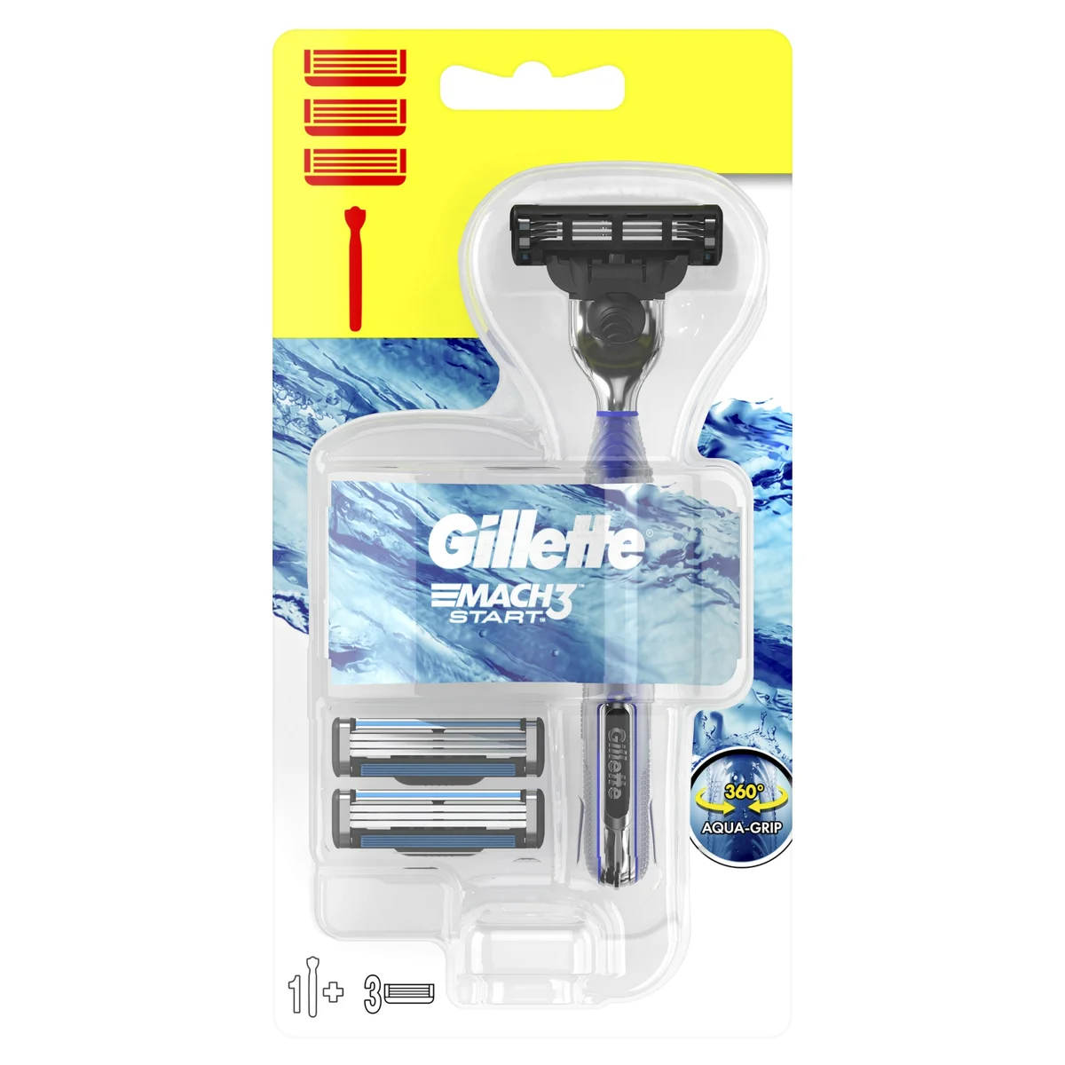 Gillette Mach3 Start Станок со сменными лезвиями, 1 шт, с 3 сменными кассетами фото