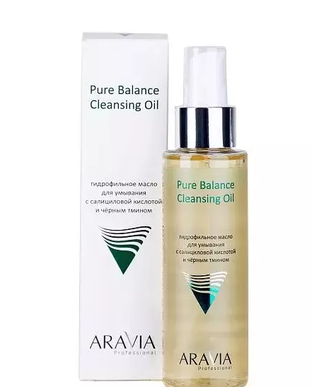 Aravia Professional Гидрофильное масло для умывания, масло, 110 мл, 1 шт, с салициловой кислотой и чёрным тмином фото