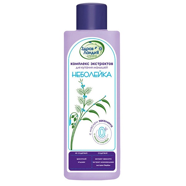 Страна Здравландия Экстракт для купания малышей Неболейка, жидкость для ванн, 250 мл, 1 шт. фото