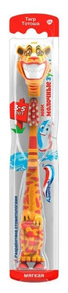 Aquafresh Мои молочные зубки зубная щетка 3-5 лет, щетка зубная, 1 шт, мягкая фото 3
