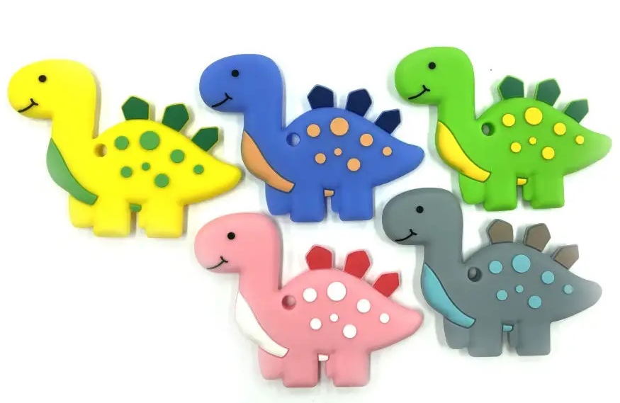 Бусинка прорезыватель силиконовый Динозаврик, 1 шт, арт. 1884 фото