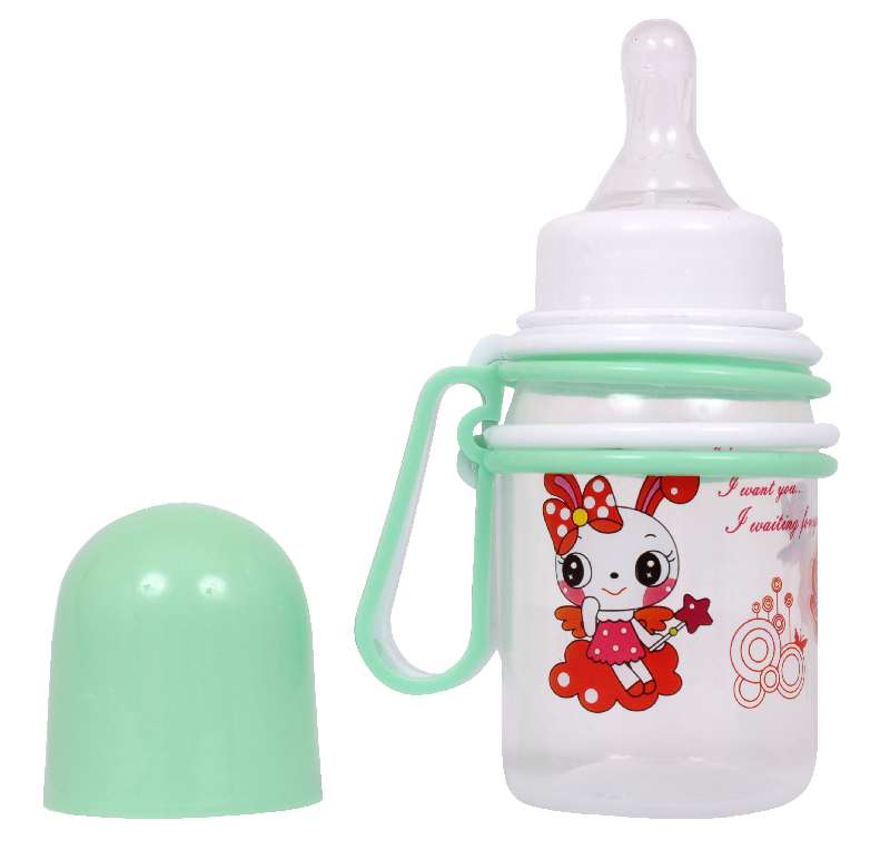 Бусинка Бутылочка с ручками с силиконовой соской, 125/150 мл, 1 шт, арт. 1107 фото