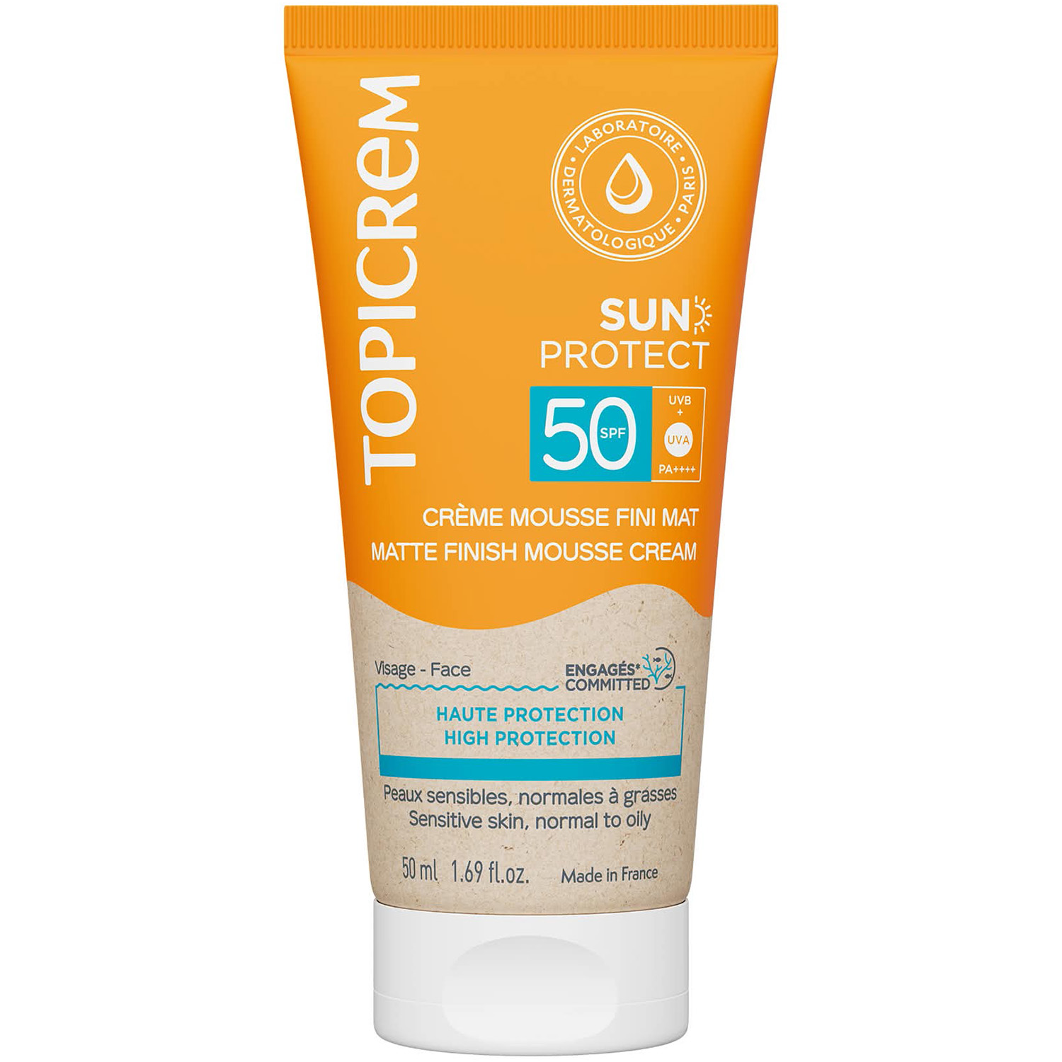 Topicrem Sun Protect крем-мусс с матирующим эффектом, крем для лица и тела, 50 мл, 1 шт, SPF50 фото