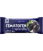 Гематоген, плитка, 40 г, 1 шт, с черносливом фото