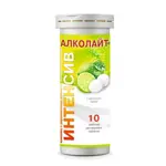 Алколайт интенсив комплекс с селеном и дигидрокверцетином, таблетки шипучие, 10 шт, лайм фото