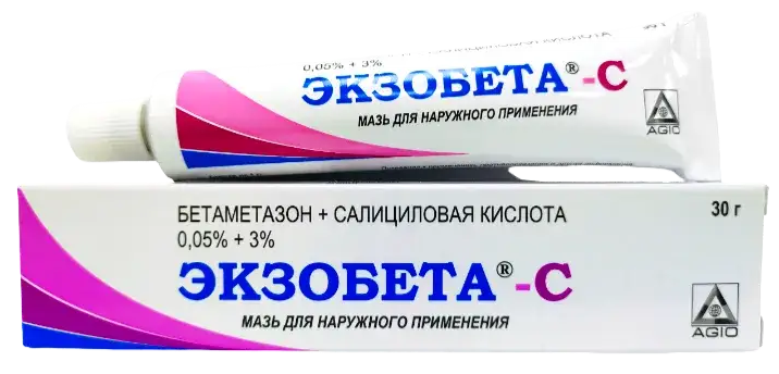 Экзобета-С, 0.05 % + 3 %, мазь для наружного применения, 30 г, 1 шт. фото