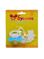 Бусинка Пустышка силиконовая на цепочке, 0-6 месяцев, 1 шт, цвет в ассортименте, арт. 400 фото