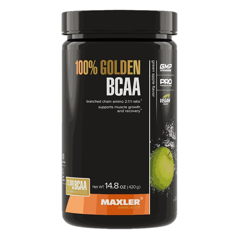 Maxler 100% Golden BCAA, порошок, 420 г, 1 шт, зеленое яблоко фото