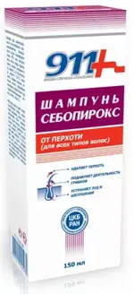 911 Ваша служба спасения Шампунь Себопирокс, шампунь, 150 мл, 1 шт, против перхоти фото