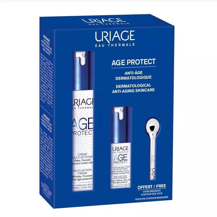 Uriage Age Protect дневной крем 40 мл + крем для контура глаз 15 мл + массажер, набор, 1 шт. фото