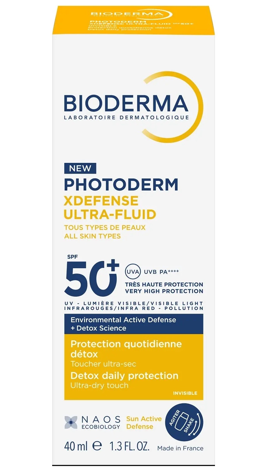 Bioderma Photoderm Xdefense Флюид солнцезащитный для всех типов кожи SPF50+, флюид для лица и тела, 40 мл, 1 шт. фото