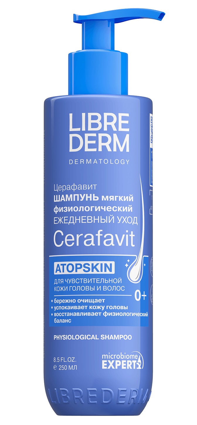 Librederm Cerafavit Шампунь мягкий физиологический с церамидами и пребиотиком, шампунь, 250 мл, 1 шт. фото
