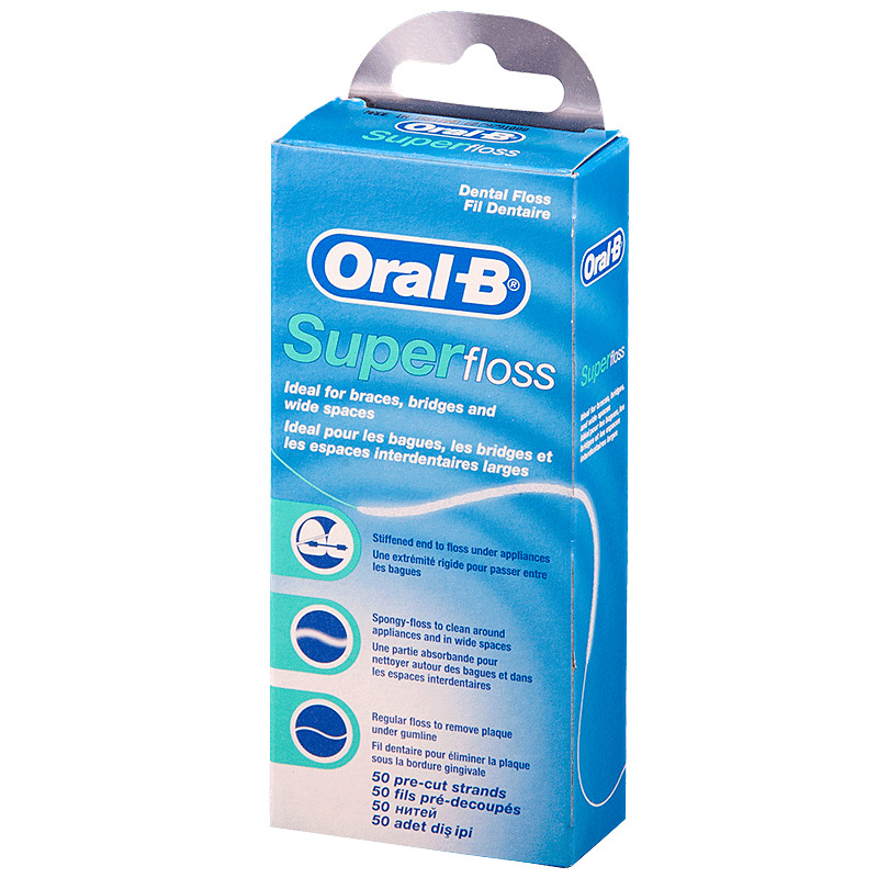 Oral-B Superfloss, 60 см, нить зубная, 50 шт. фото