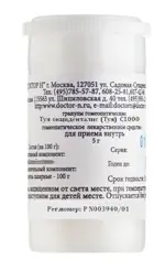 Туя окциденталис с1000, гранулы гомеопатические, 5 г, 1 шт. фото