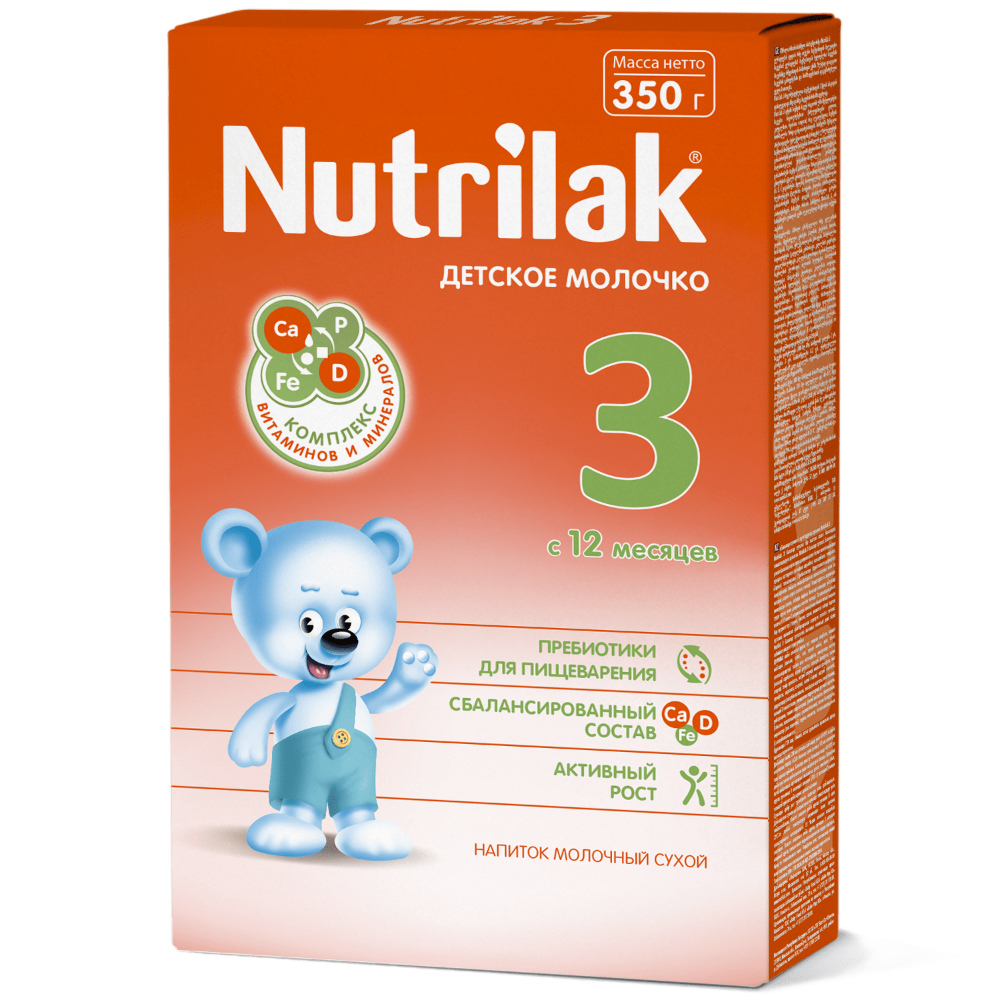 Nutrilak 3 Молочная смесь 12+ мес, смесь молочная сухая, 350 г, 1 шт. фото
