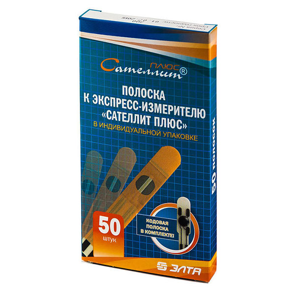 Тест-полоски ПКГЭ-02.4 Сателлит плюс, тест-полоска, 50 шт. фото