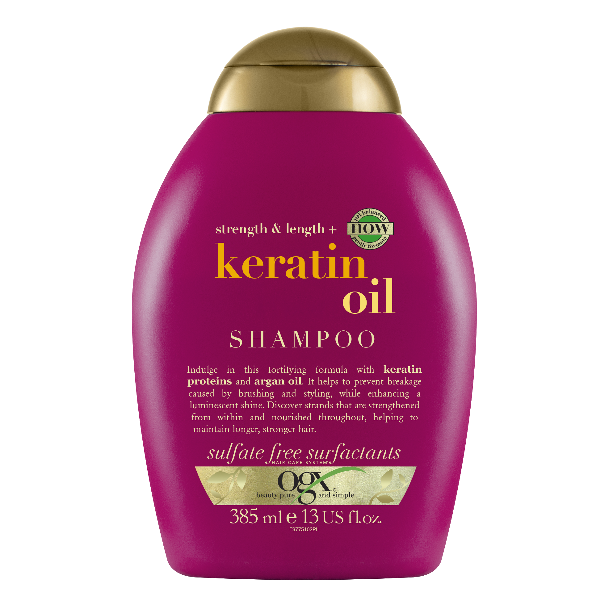 Ogx Шампунь против ломкости волос с кератиновым маслом, шампунь, 385 мл, 1 шт. фото
