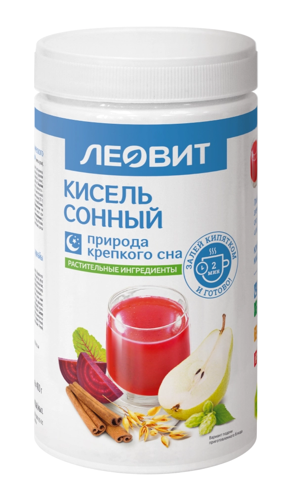 Леовит Кисель Сонный, порошок, 400 г, 1 шт. фото