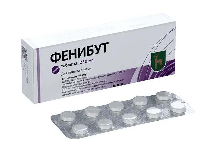 Фенибут, 250 мг, таблетки, 50 шт. фото