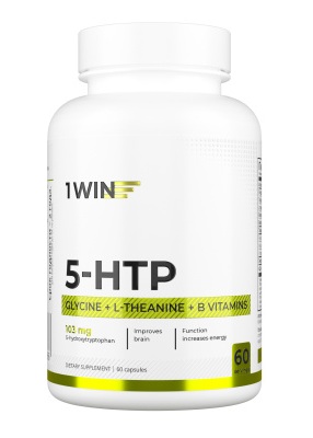 1WIN 5-HTP с глицином, L-теанином и витаминами группы B, капсулы, 60 шт. фото