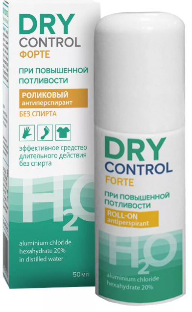 Dry Control Forte роликовый антиперспирант без спирта 20%, 50 мл, 1 шт, без спирта фото