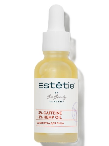 Estetie сыворотка для лица 3% caffeine+3% hemp oil, сыворотка, 30 мл, 1 шт. фото