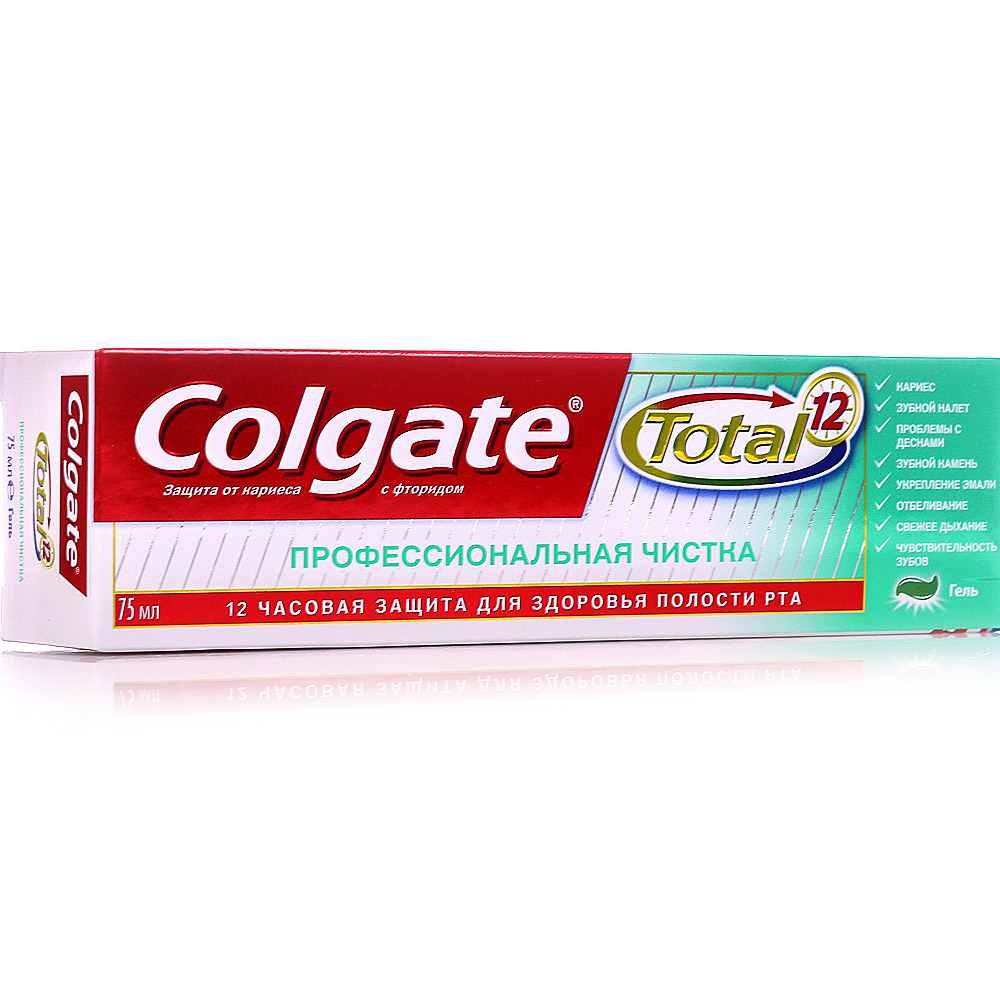 Colgate Total 12 Зубная паста Профессиональная чистка, гель, 75 мл, 1 шт. фото