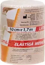 Lauma Бинт эластичный медицинский, 10 см х 1.7 м, 1 шт, с застежкой, высокой растяжимости фото
