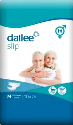 Dailee Slip Super Подгузники для взрослых, Medium M (2), 10 шт, тяжелая степень недержания фото