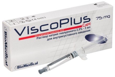 ВискоПлюс, 2.5 %, протез синовиальной жидкости, 3 мл, 1 шт. фото