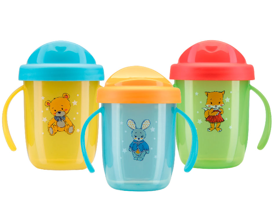 Курносики поильник-непроливайка с ручками, 210 мл, 1 шт, цвета в ассортименте, арт. 17020 фото