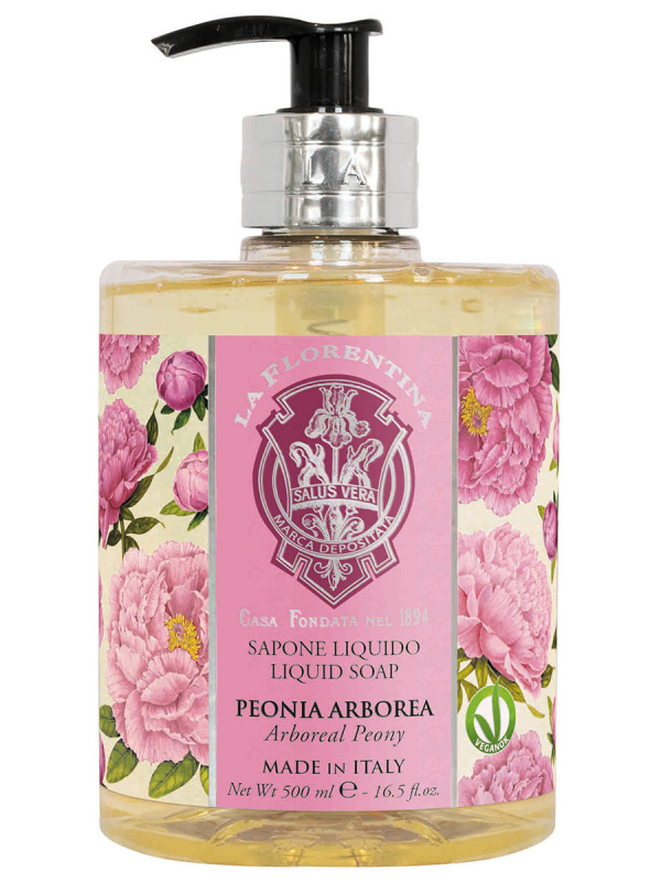 La Florentina Мыло туалетное, мыло жидкое, 500 мл, 1 шт, изысканный пион фото