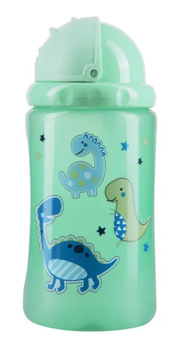 Курносики Поильник-непроливайка Динозаврики с трубочкой, 400 мл, 1 шт, 12 мес., арт. 17128 фото